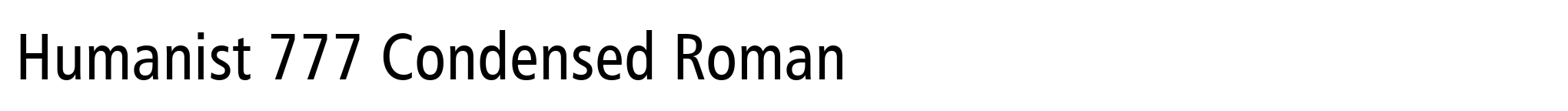 Humanist 777 Condensed Roman image
